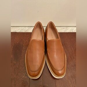 Cole Haan OriginalGrand Platform Venetian Loafer in Pecan / Ivory